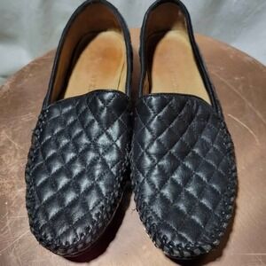 Robert Zur Black Quilted Leather Driving Loafers (Size 11)